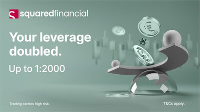 SquaredFinancial increases its leverage offering to up to 1:2000