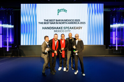 Handshake Speakeasy retains the No.1 title at the fourth annual North America's 50 Best Bars awards 2025, sponsored by Perrier.