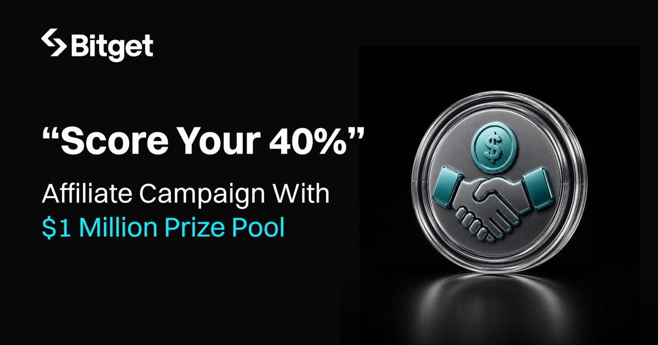 Bitget Lan&ccedil;a Campanha de Afiliados &ldquo;Score Your 40%&rdquo; com Premia&ccedil;&atilde;o Total de US$&nbsp;1&nbsp;Milh&atilde;o