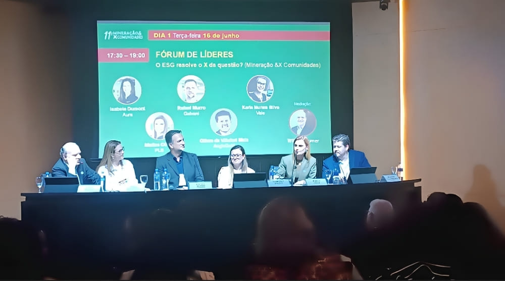 Executivos debatem ESG na mineração e a importância da confiança, transparência e diálogo com as comunidades.