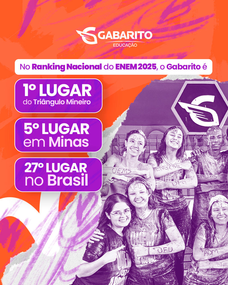 Gabarito Educa&ccedil;&atilde;o conquista 5&ordf; posi&ccedil;&atilde;o no ENEM em Minas
