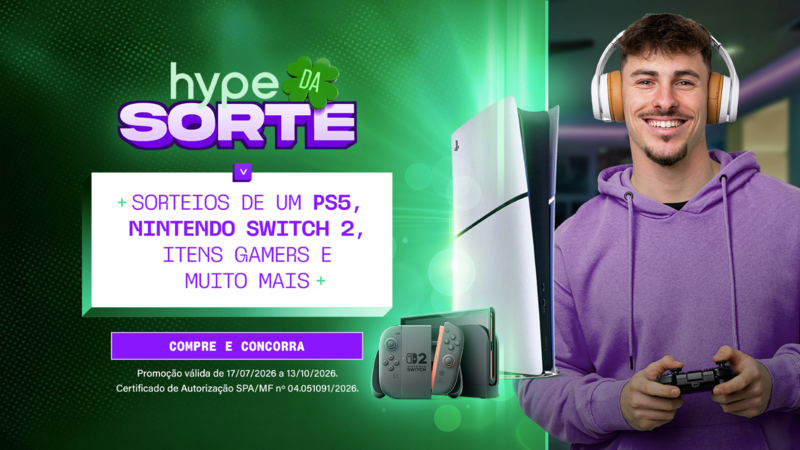 Hype Games distribui mais de 800 pr&ecirc;mios em a&ccedil;&atilde;o para gamers