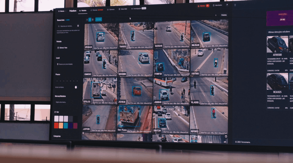 Câmeras inteligentes ajudam no monitoramento urbano